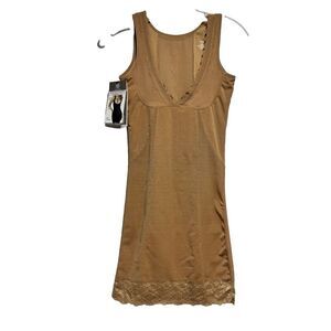 NWT DAISY FUENTES Wear Your Own Bra Slimming Slip Power Mesh Dress Shaper L